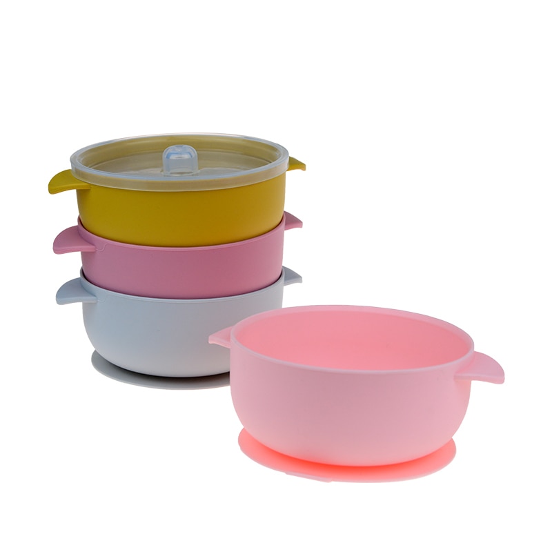 Baby Feeding Bowl Silicone Tableware for Kids Suction Bowl Baby Plate BPA Free Silicone Kids Toddler Assist