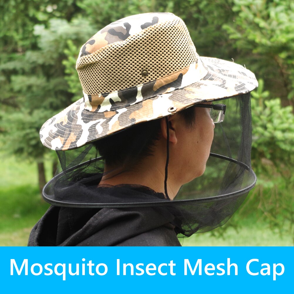 Mosquito Insect Mesh Cap Insect Hoed Vissen Hoed Bug Mesh Proof Cap Mug Hoed Hoofd Gezicht Protector Net Voor Outdoor vissen