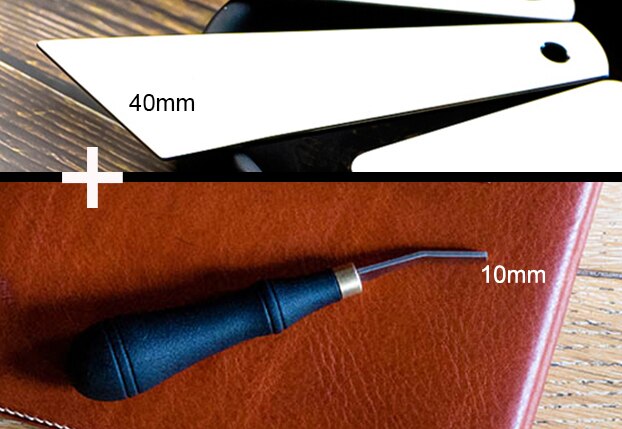 Pro detail rougher file tool and stainless steel spatula for leather craft: 10mm-40mm