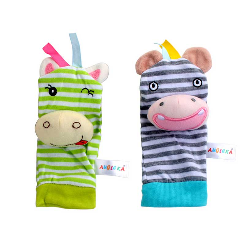 Toepassen Op Van 0 Tot 24 Maanden Oude Baby Sokken En Polsbandjes Rammelaar Cartoon Dieren Zebra Herten Bee Kever Aap leuke Baby Sokken: 1 pair socks 9