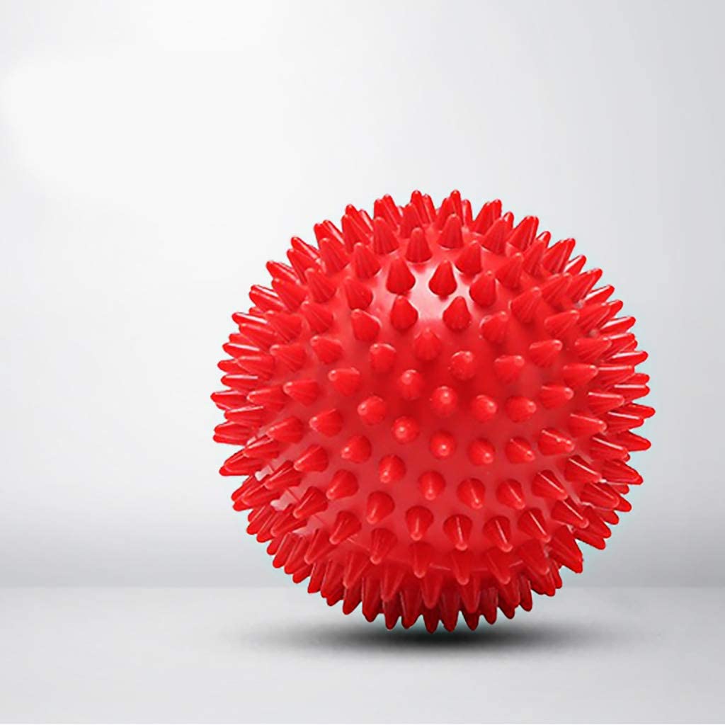 PVC Peanut Spiky Ball Massage Acupoint Grip Ball Pointed Nail Fascia Yoga Ball Fitness Ball Inflatable Hedgehog Ball: Ivory