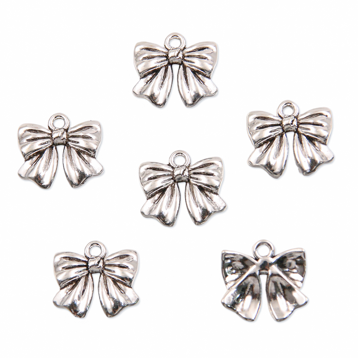 20Pcs 13 Style Metal Alloy Cute Hollow Bow Charms Pendants For Jewelry Making DIY Handmade Craft: ROSE GOLD COLOR