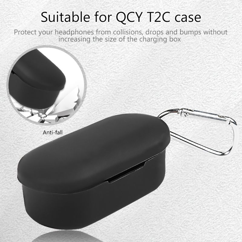 Zachte Siliconen Oortelefoon Case Anti-Shock Beschermende Cover Voor Qcy T2C L29k