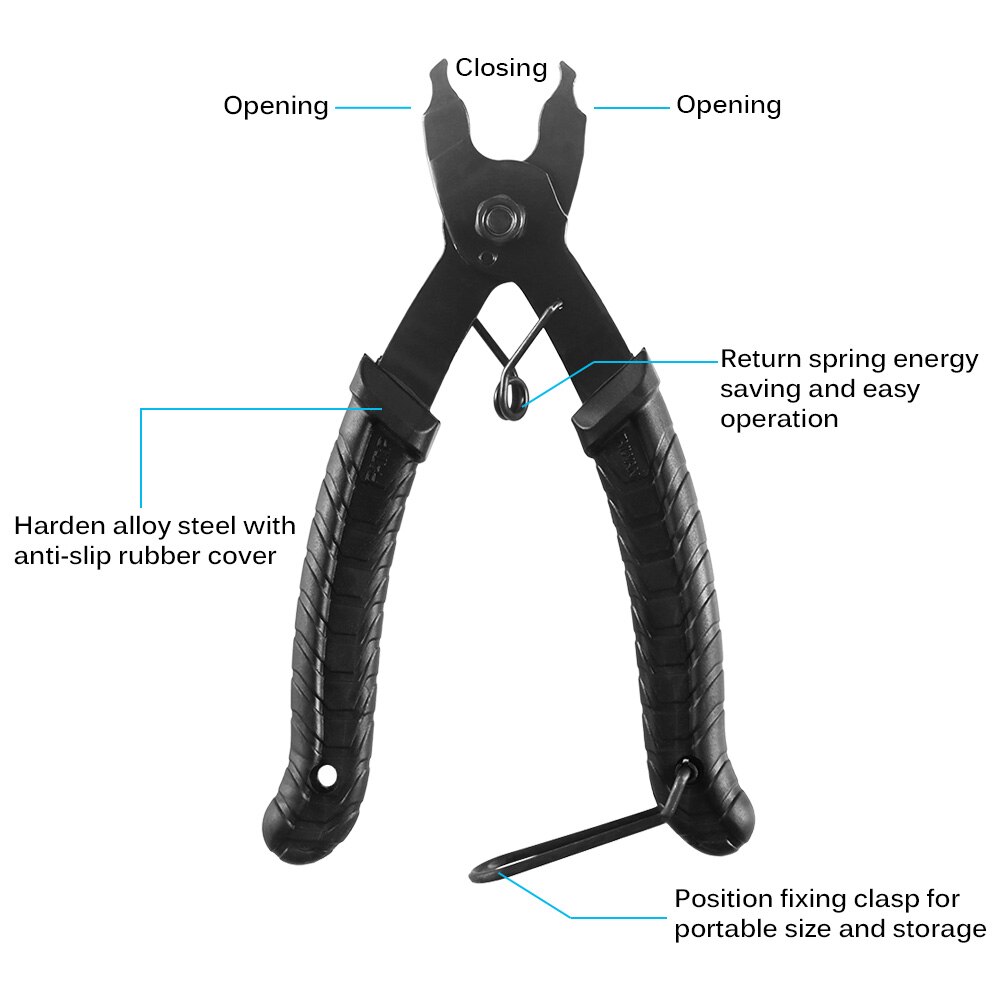 3pcs Bicycle Tools Link Clamp Checker Wear Indicator Tool Opener Remover Cycling Chain Drift Chain Set Bike Clamp Remove Kit