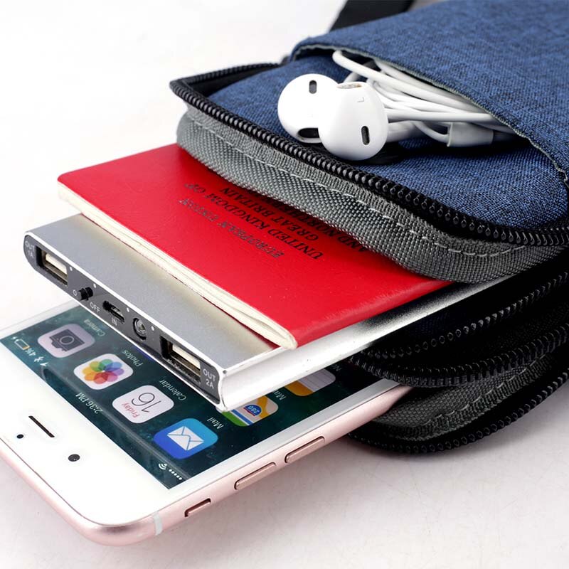 Multifunktionel vandtæt telefonpose mini crossbody tasker med øretelefon hul sci 88