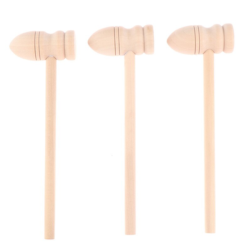 3Pcs Good Wooden Hammer Mallet Carving Tool Leather Craft Hammer Hand Tool