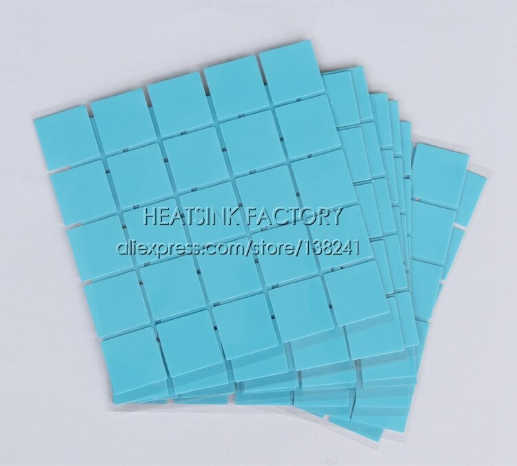 20pcs 20x20mm 3M 8810 Thermally Compound Double Sided Acrylic Adhesive Blue Heatsink Cooler Pad Thermal LED Tape