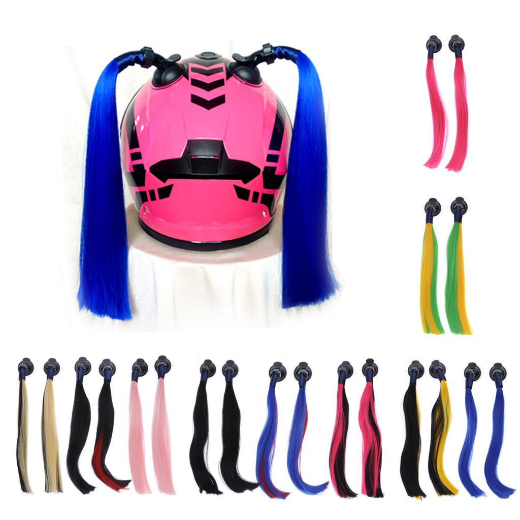 Helm Pigtail Motorhelm Paardenstaart Fietshelm Pruik Haar Staarten