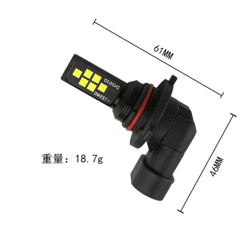 2 st bil  h16 h11 h8 led dimljus  h1 h4 h7 hb4 9005 h16 glödlampa  h3 h27 12 smd 3030 3000k gula 6000k vita auto led ljus  dc 12v