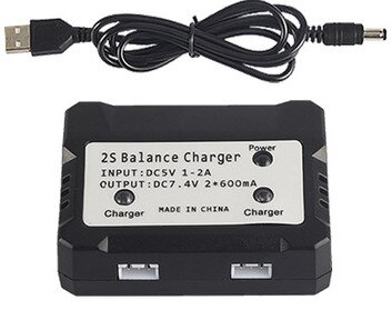 Päivitetty rc lipo akku 2s 7.4v 2700 mah ja 7.4v laturia wltoys 12428 12423 rc auto feiyue 03 q39 päivitys osat akku: Laivastonsininen