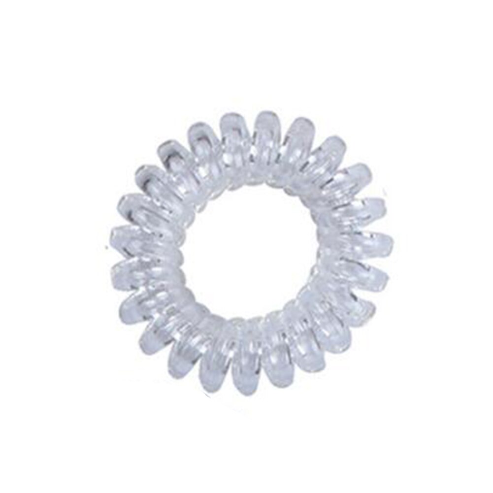 Bandeau élastique transparent pour cheveux, 1 pièce, pour femmes, en spirale, corde de téléphone, accessoires pour cheveux: Clear