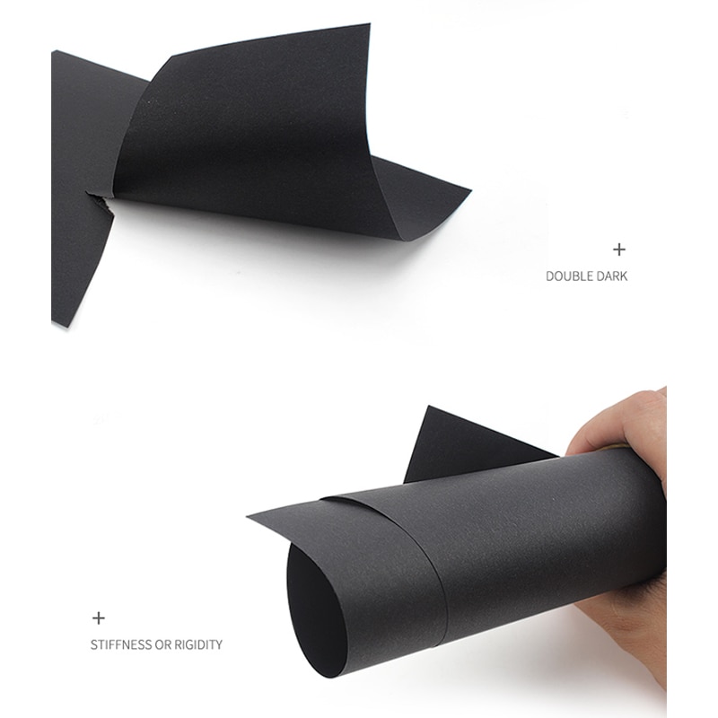 A4 Black Kraft Paper for DIY Handmade Cardboard Making 80g/120g/180g/230g/250g/300g/400g Hand Painting Paper Sketch Paper