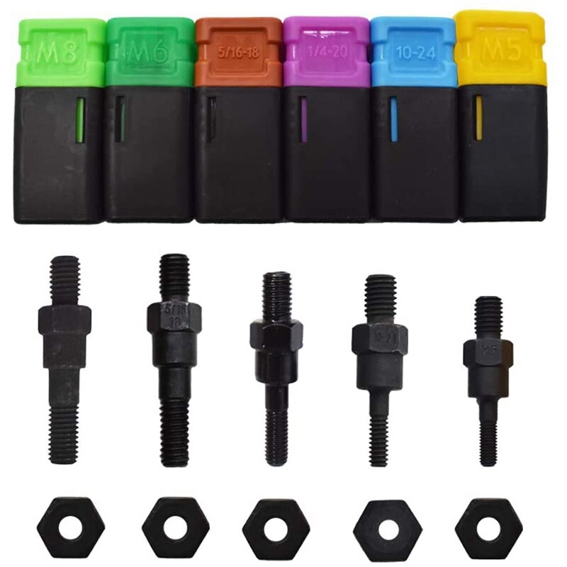 Hand Rivet Nut Setter Kit Rivnut Setting Tools Nut Setter Tool Hand Blind Riveter Tool 11 Metric and Mandrels