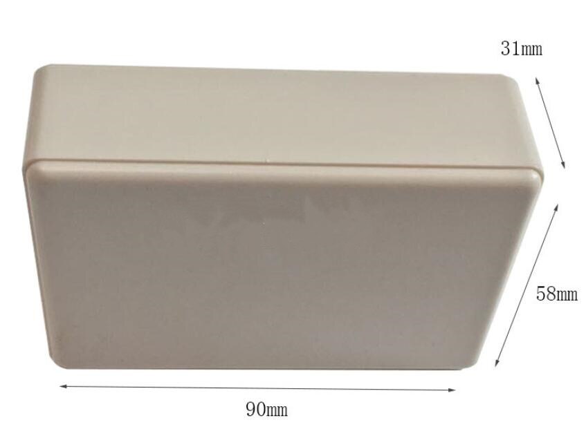 Caja de plástico ABS impermeable para instrumentos, caja de almacenamiento para proyectos, suministros electrónicos, color negro, DIY, 3 uds.: 90 X 58 X 31MM