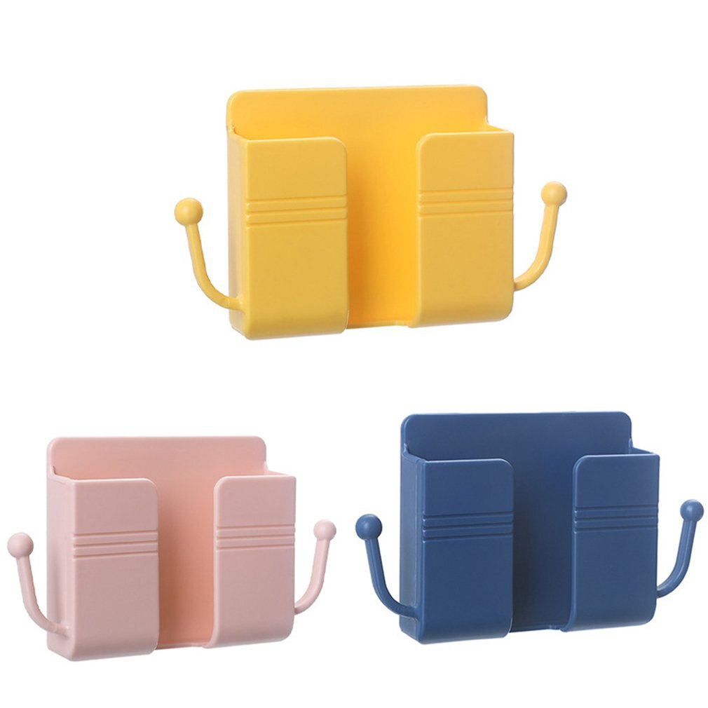 Wall-mounted TV Air-conditioning Remote Control Board Storage Box Bedside Mobile Phone Charging Bracket Storage Rack