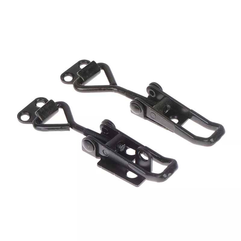 Elbow Clamp Black Quick Clamp Latch Clamp Box Cabinet Boxes Lever Handle Lock Hasp For Home Sliding Door Furniture Hardware