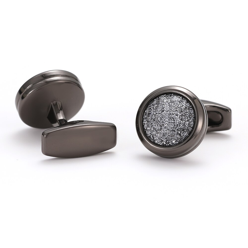 TOMYE – boutons de manchette en métal pour hommes, de , ciel étoilé, rond, pour robe de soirée, pour de mariage: XK22S016
