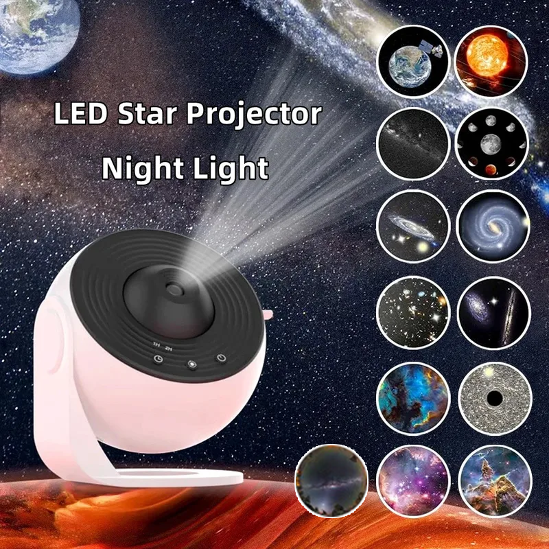 New Star Projector Galaxy Light 13 in 1 Planetarium 360 ° rotante Aurora Night Light Lamp per camera da letto cielo stellato bambini regalo per adulti: Default Title