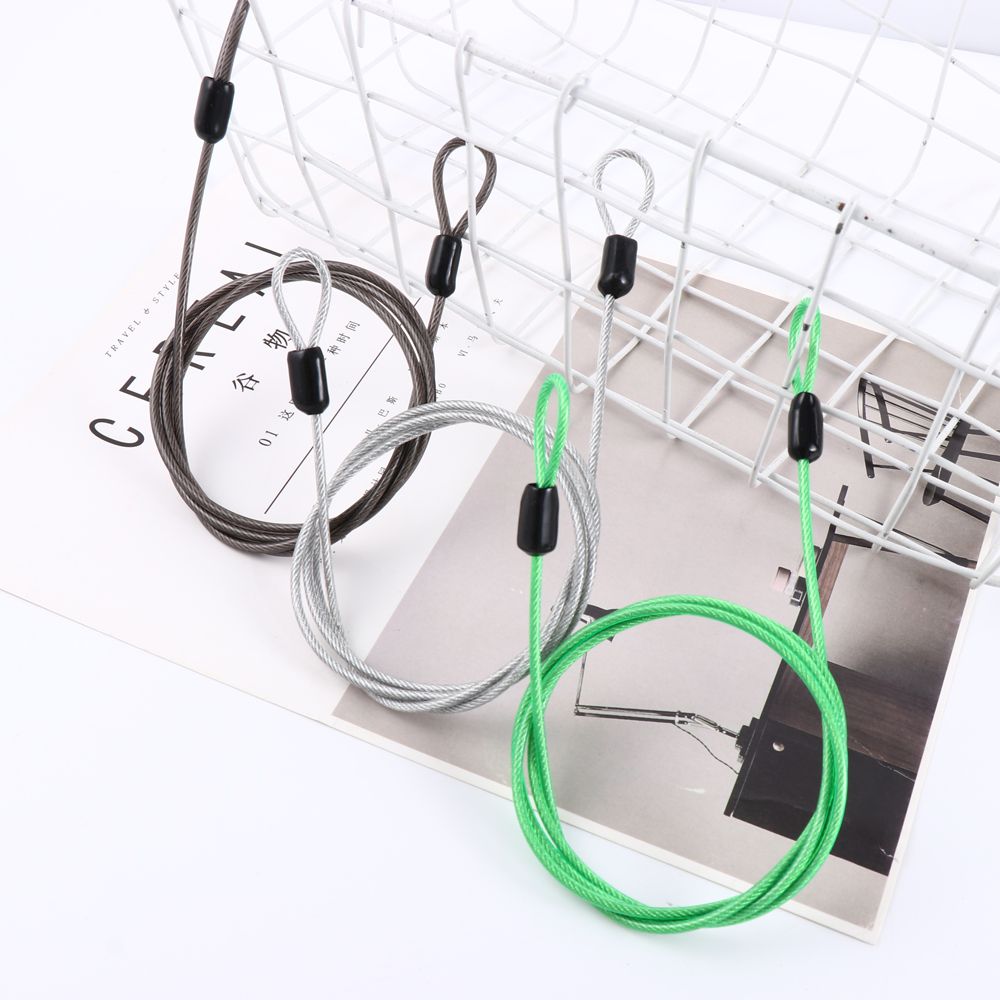 1 Pcs Security Bicycle Wire Rope Metal Lock Strong Braided Steel Cable Wire Rope Outdoor Bike Lock Motorcycles Scooter Chain