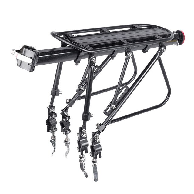 Portaequipajes trasero para bicicletas, soporte para bolsa de tija de sillín con herramienta de instalación, accesorios para bicicletas, 24-29 pulgadas: Full Quick Mount