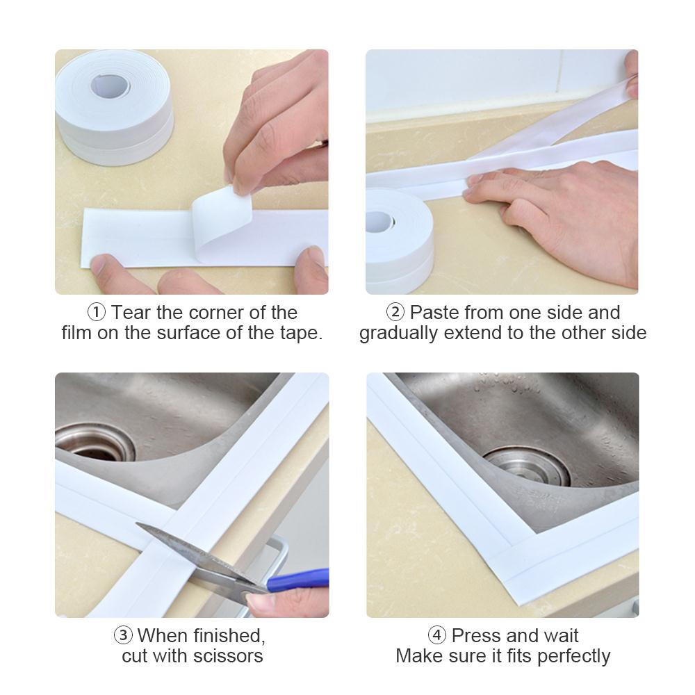 2 pièces pratique utile Gap résistant à la moisissure ruban Super adhésif ruban d'étanchéité ruban étanche à l'eau Air bricolage