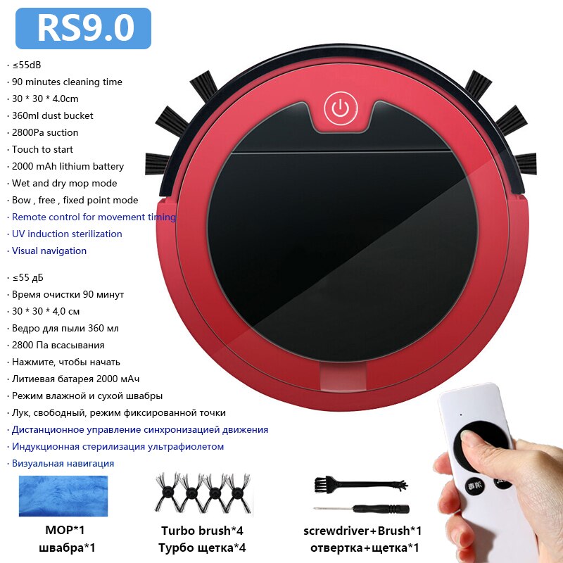 Remote control Robot Vacuum Cleaner Multi-function Cleaning Machine Smart Charging Vacuum Cleaner 3 in 1 xaomi Cleaner Robot: 01