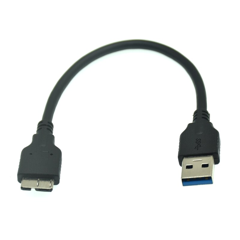 Short 10cm 5Gbps USB 3.0 A Male To Micro B Male Plug 10 Pin High Speed Adapter Converter Data Cable Cord Black 20cm 30cm 50cm