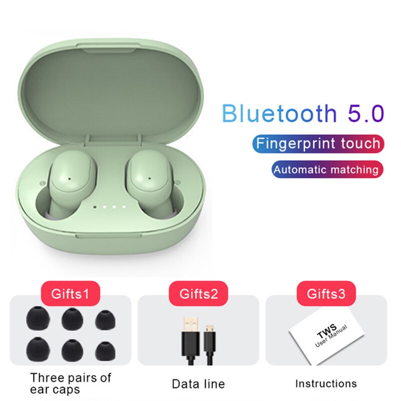 Bluetooth-kopfhörer, kabellose ohrhörer mit mikrofon, wasserdichte sportkopfhörer, headsets mit geräuschunterdrückung für smartphones: Grün