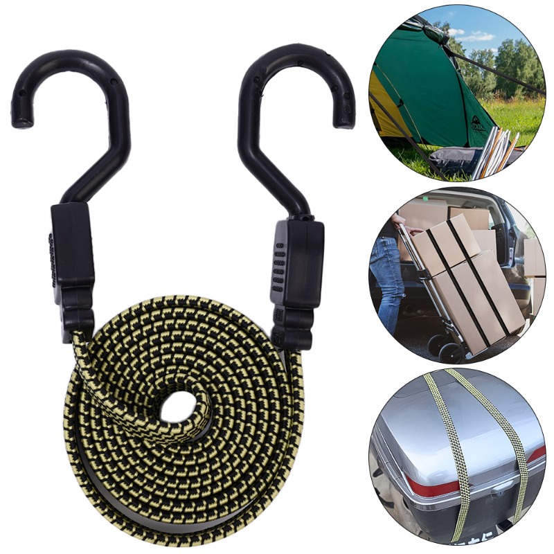 Nuovi elastici Corda per bagagli in gomma Ganci per cavi Bici Corda per legare Bagagli per biciclette Portapacchi Cinghia Gancio a fascia fissa Accessori per auto