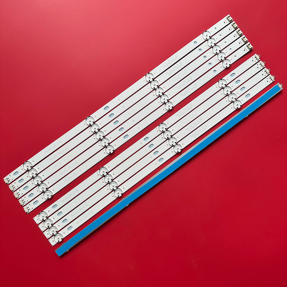 10/20 stk. led-baggrundsbelysningsstrimmel til  lg55 uj 6309 55 uj 635v 55 uj 634v 55 630v 55 uj 6300 ssc _55 lj 55 55 uj 63_ a b eav 63632405 eav 63673005