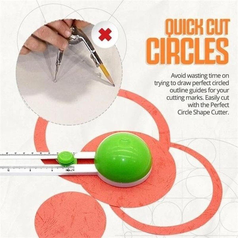 Circle Shape Cutter Handicraft Cutting Tools Round Cutting Paper Knife Patchwork Compass Circle Scrapbooking DIY Paper-Cutting