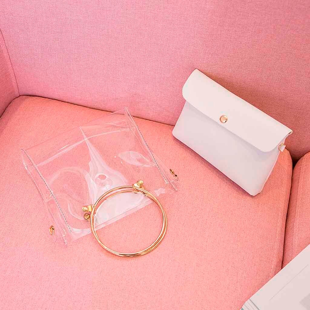 sac à main de luxe femmes Transparent sac seau clair PVC gelée petit sac à bandoulière femme chaîne bandoulière sacs de messager # YL5