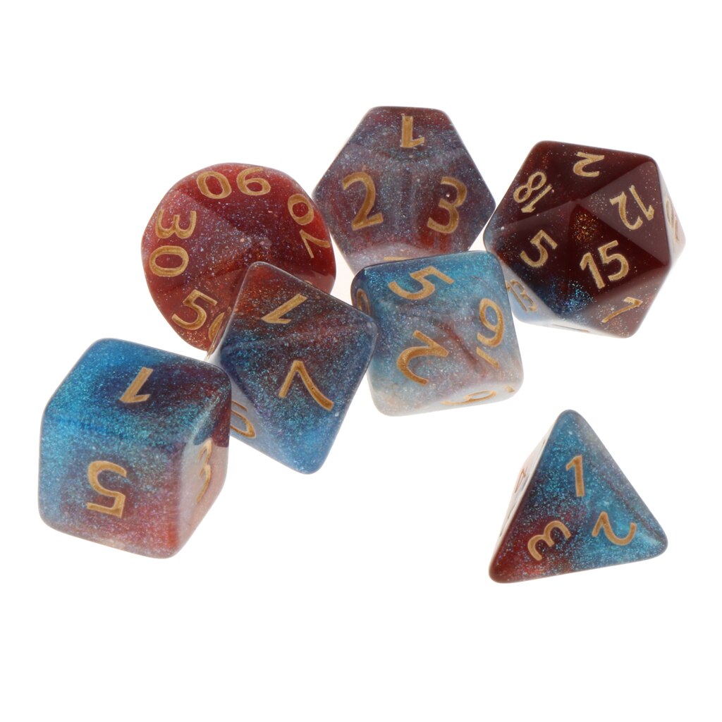 7/Set di Plastica Dadi Poliedrici Set per D & D Dungeons and Dragons Gioco Giocattolo di Stile 13 Casino Del Partito tavolo da Gioco di Ruolo Accessorio: White