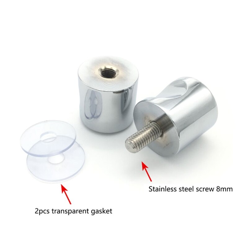 Solid Aluminum Alloy Glass Door Knob Puller Push Kitchen Bathroom Shower Cabinet Handle with Screw Home Hardware