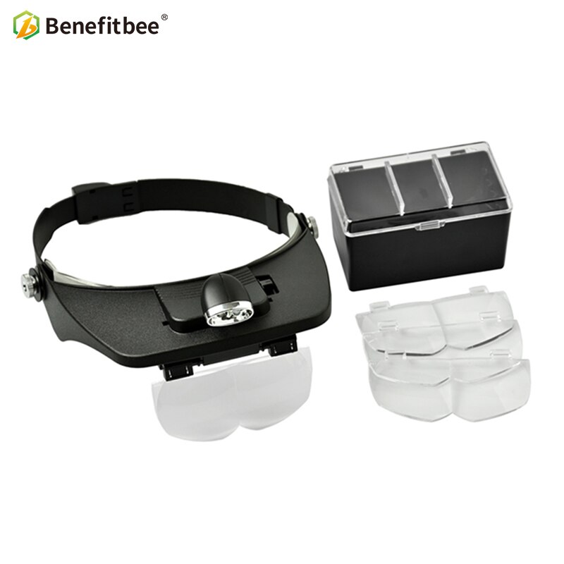 Brand Benefitbee Beekeeping LED Light Magnified Lens Wear Beekeeping Equipment Apicultura Use for Bee Marker Bee Marks Bee Tools: Default Title