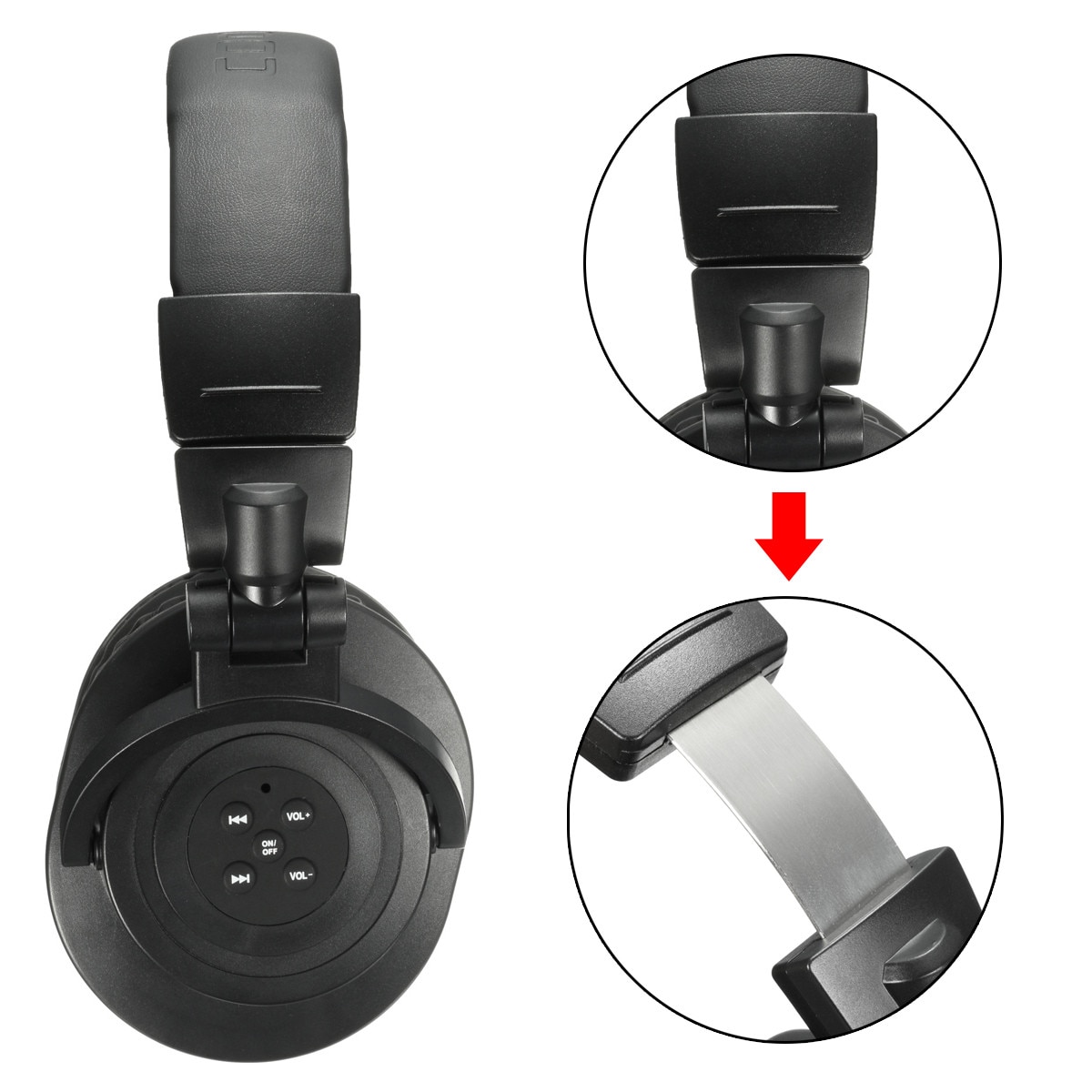 Wireless bluetooth 4.0 Headphones Foldable Noise Cancelling Bass Stereo Sound Headset Built-in Mic for PC Phone