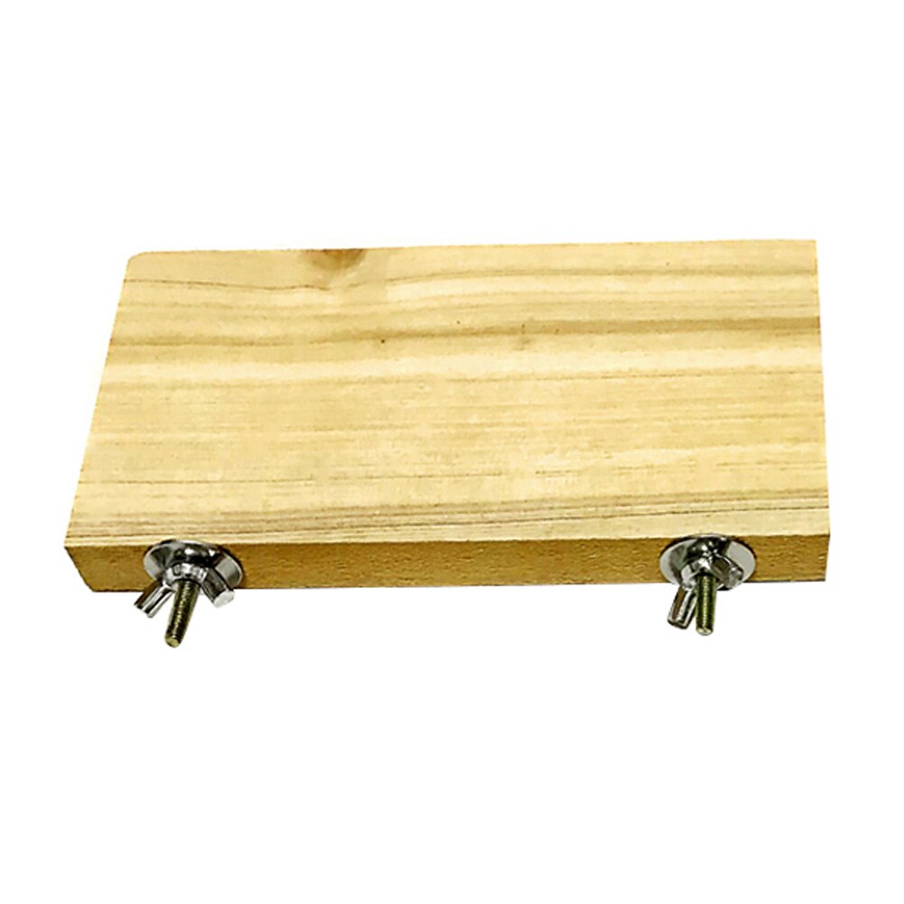 Wood Stand Platform Toy Paw Grinding Clean Cage Accessories For Parrot Hamster AUG889: 8x15cm