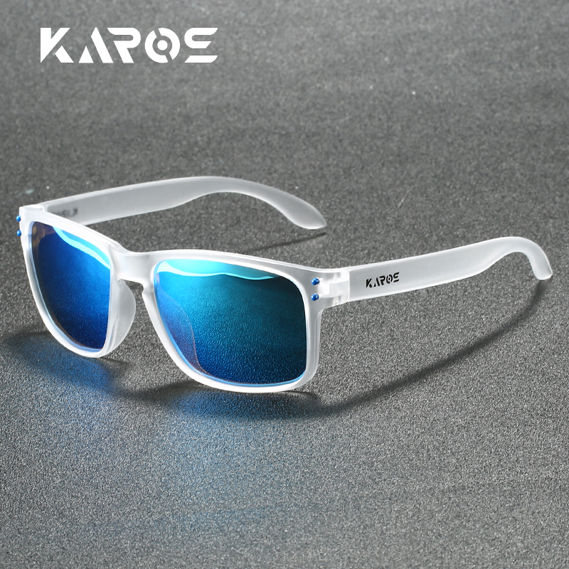 Karos Polarized Sunglasses UV400 Protection Glasses for Men Women Outdoor Hunting Fishing Driving Bicycle Sunglasses: PURPLE