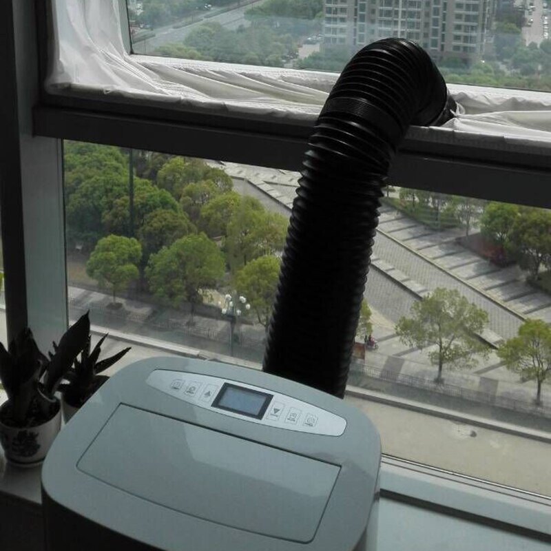 Placa de tela de cierre de ventana de bloqueo de aire Universal 4 M Kit de sellado de ventana de salida de aire acondicionado de parada de aire para aire acondicionado