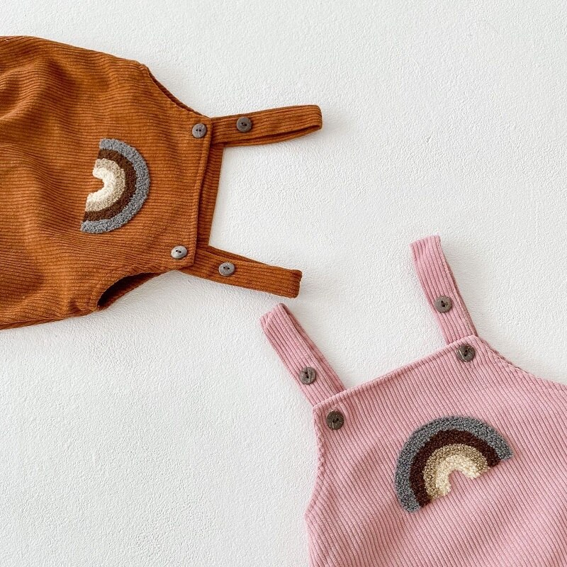 Neugeborenen Kabel Strampler Regenbogen Baby Schlinge Hütte einstellen Baby Mädchen Kleidung Weiche Overall Kleinkind Jungen Kleidung lässig Infantil Roupas