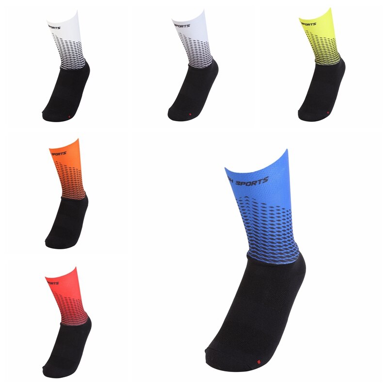 Men Women Anti Slip Cycling Socks Breathable Bike Sock Compression Bicycle Outdoor Running Sport Socks