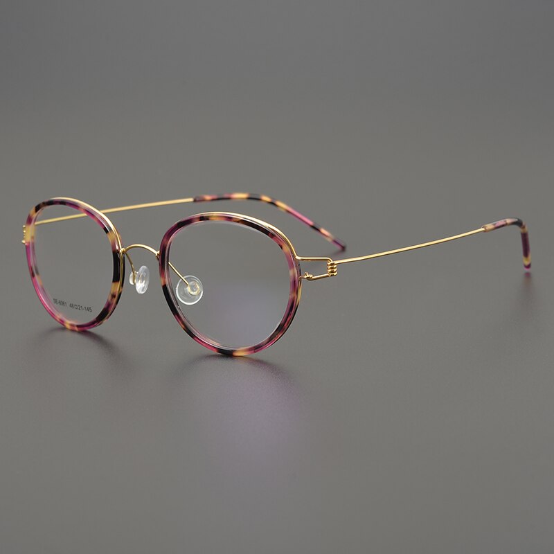 Denemarken Retro Ronde Brillen Titanium Brilmontuur Mannen Vrouw Schroefloos Ultralight Handgemaakte Recept Brillen Optische