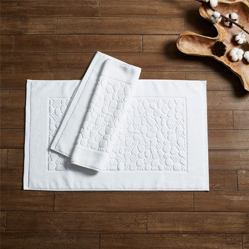 Alfombra de algodón antideslizante con absorción de agua para baño, Toalla blanca para suelo, para hotel, hogar, gris