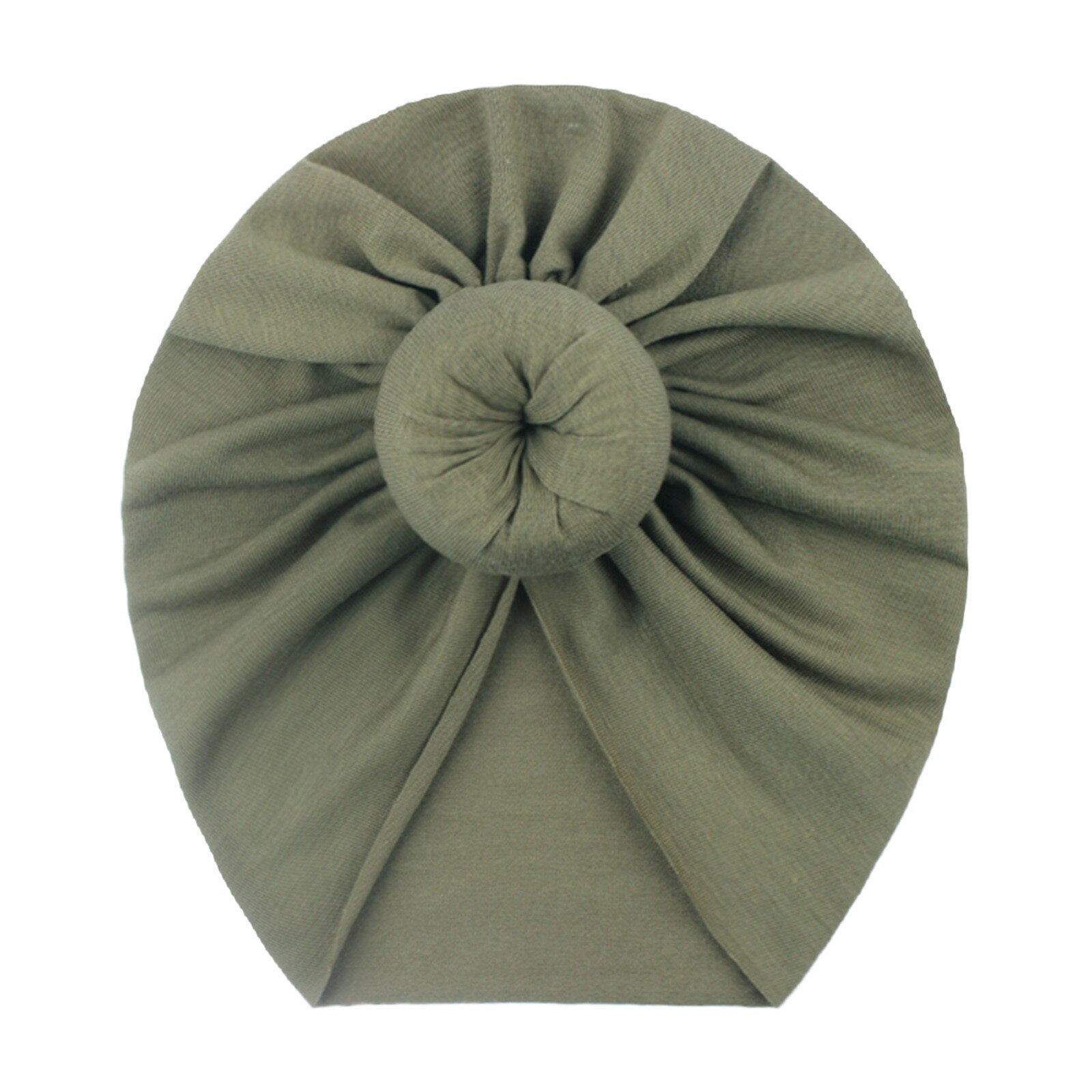 Peuter Kids Baby Hoofdbanden Baby Jongens Meisjes Solid Bow Geknoopt Hoed Beanie Hoofddeksels Accessoires Zachte Tulband Head Band: GN