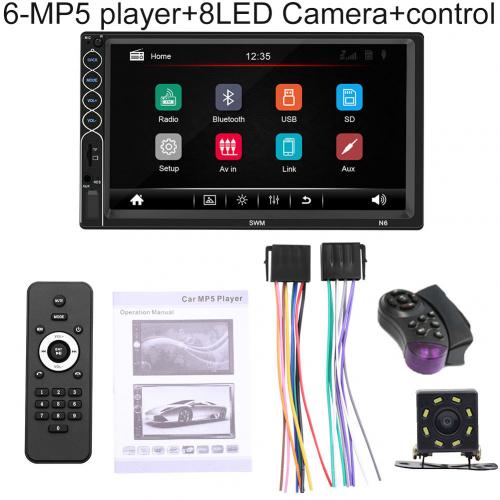 Auto MP5 Speler N6 7 Inch Scherm 2 Din Auto Radio Bluetooth Video MP5 Speler Met Camera Voor Iphone Xr.