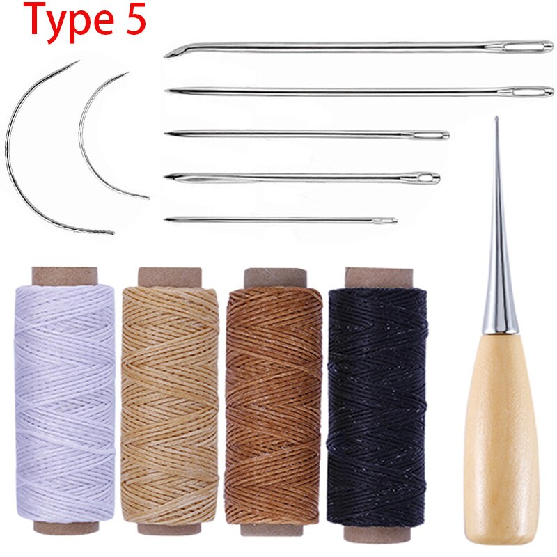 Leather Sewing Awl Thread Kit Manual Sewing Machine Speedy Stitcher Leather Craft Stitching Shoemaker Canvas Repair Tool: Type5