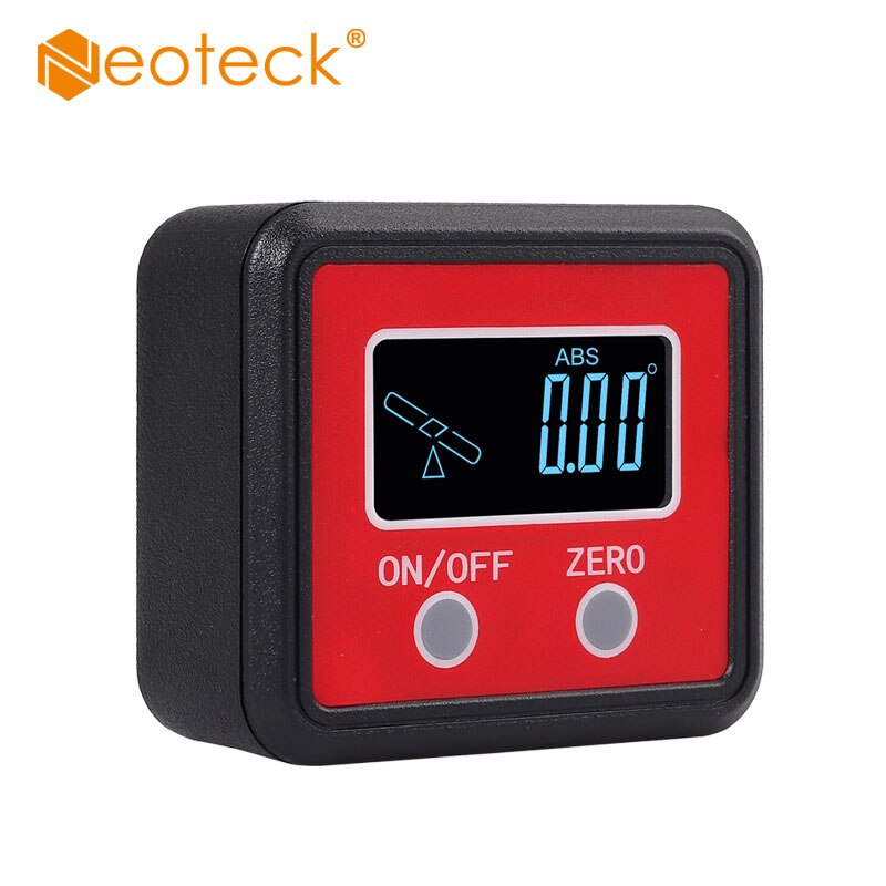 Neoteck – jauge d'angle numérique, boîte de niveau avec rainure en V, affichage LCD, précision, rapporteur électronique