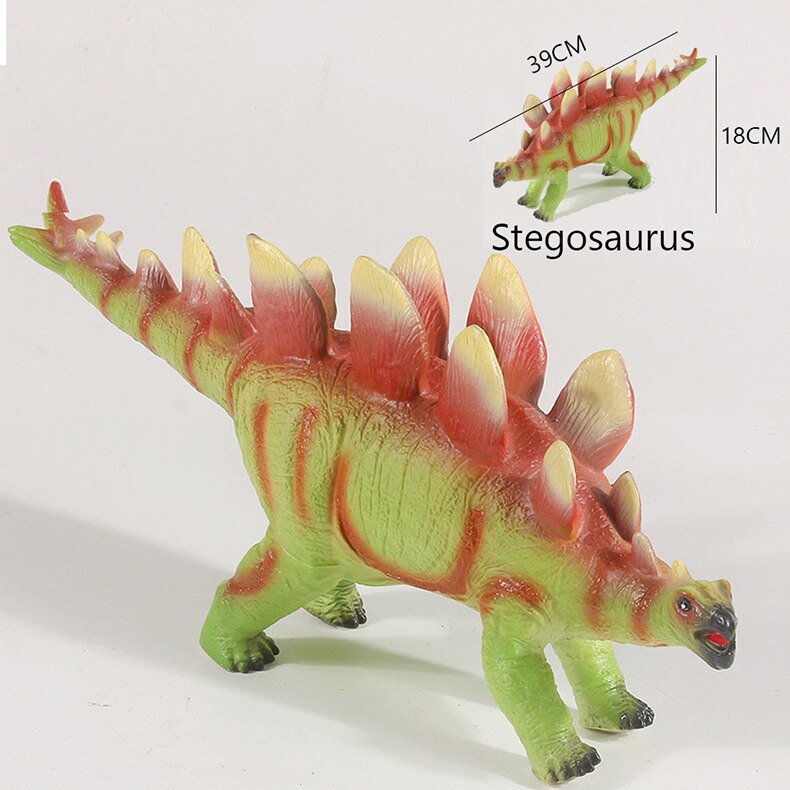 48CM Educational Vocal Dinosaur Toys Kids Realistic Soft PVC Plastic Figures Animal Model Toys for Children Xmas: Stegosaurus A