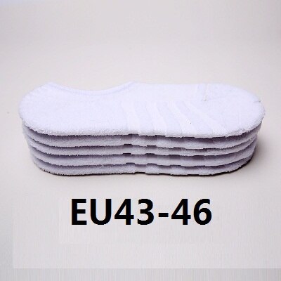 Chaussettes style serviette, invisible, pour homme, 6 pièces (3 paires), 3 couleurs/lot, matière coton, rayures, semelles anti-dérapantes, , , grande taille EU 43-46: BIG WHITE