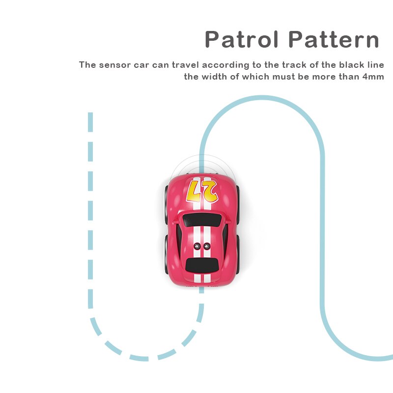 Magic Inductie Afstandsbediening Auto Rc Cartoon Gebaar Sensor Tracking Draadloze Follow Zwarte Lijn Rc Speelgoed Voor Kinderen Jongens